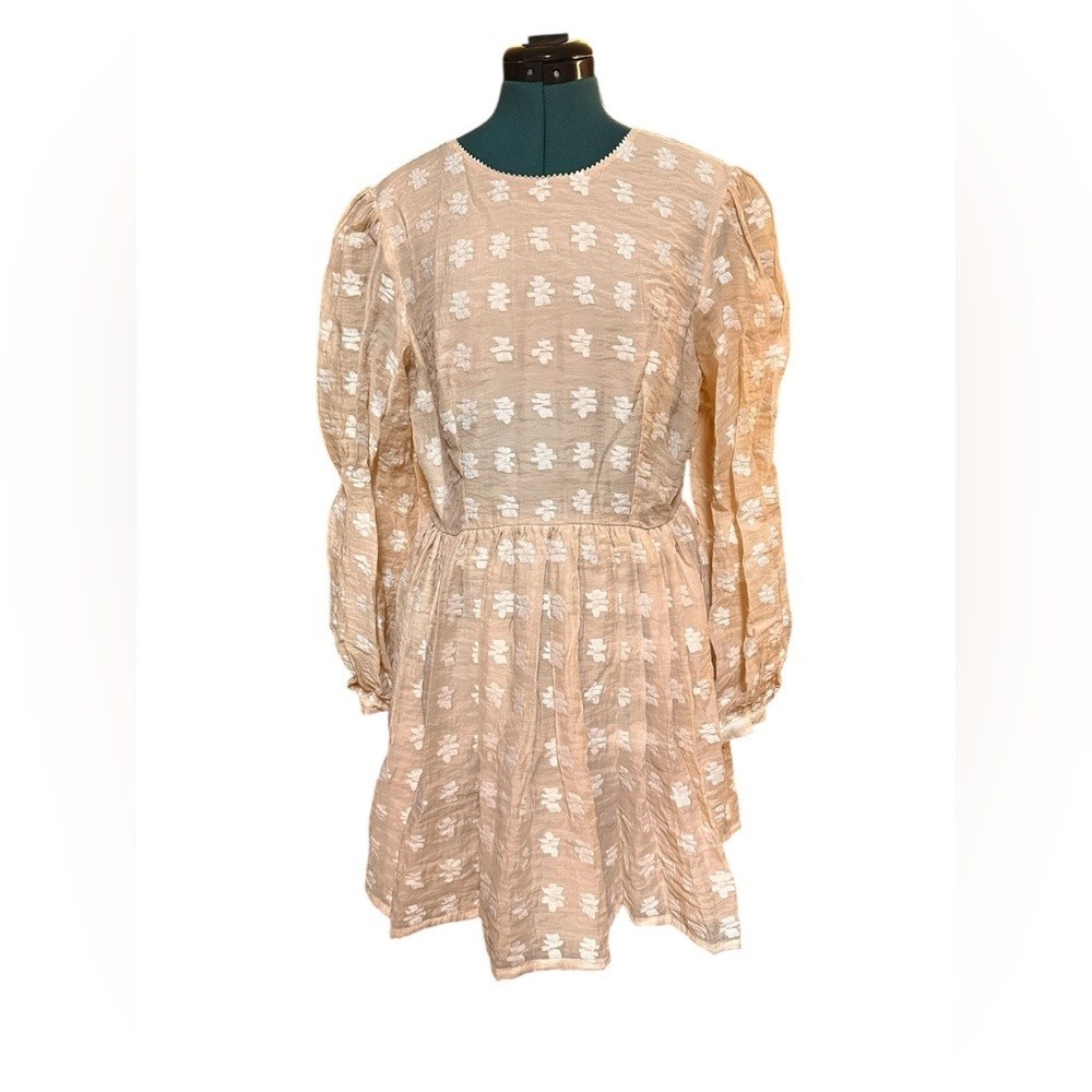NWT CLC Corey Lynn Calter Divine Ivory Floral V Back Mini Dress Size Large - Picture 4 of 16